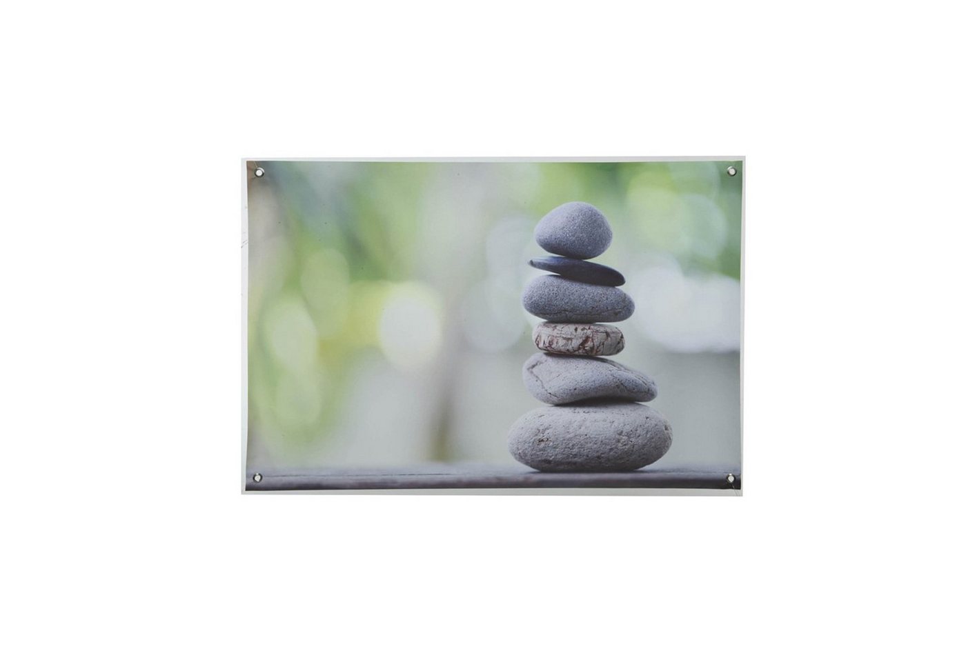 MARELIDA Poster Garten Zen STEINE Dekobild Outdoor Poster Zen Garten für Außen Balkon, (1 St) von MARELIDA