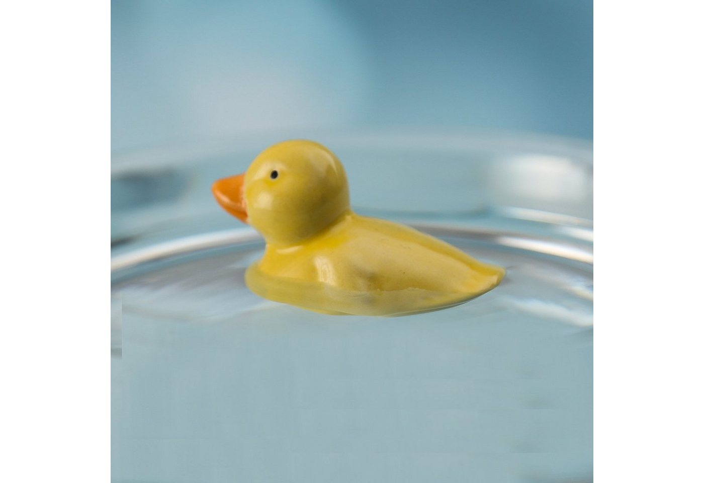 MARELIDA Tierfigur Teichdeko Ente Dekofigur schwimmend Porzellan gelb Dekoente L: 7cm (1 St) von MARELIDA