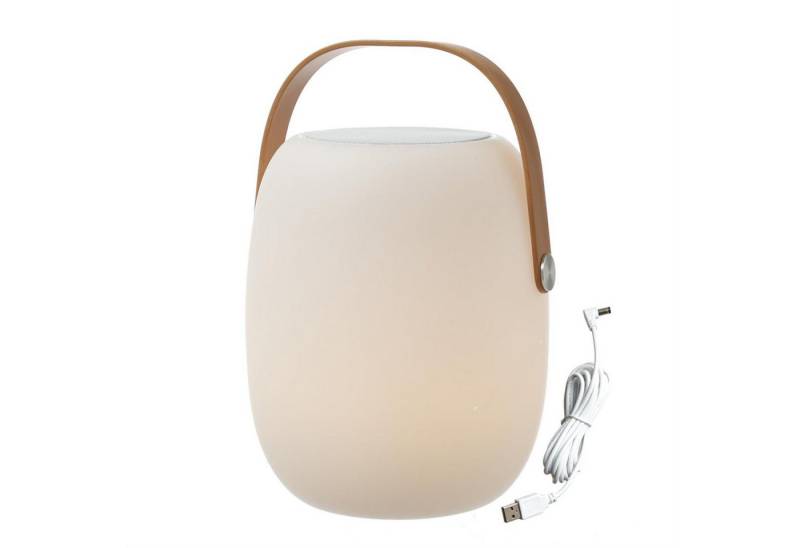 MARELIDA Tischleuchte LED Lautsprecher Terrassenleuchte Bluetooth wiederaufladbar H: 32cm, LED Classic, warmweiß (2100K bis 3000K) von MARELIDA