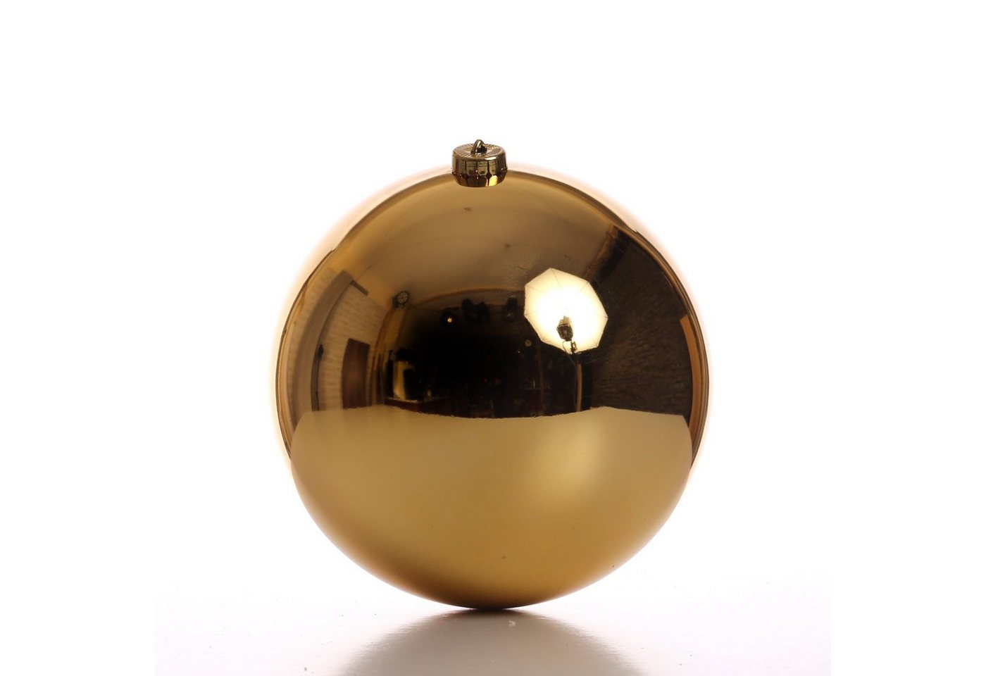 MARELIDA Weihnachtsbaumkugel Christbaumkugel XL Weihnachtskugel bruchfest 20cm glänzend gold (1 St) von MARELIDA