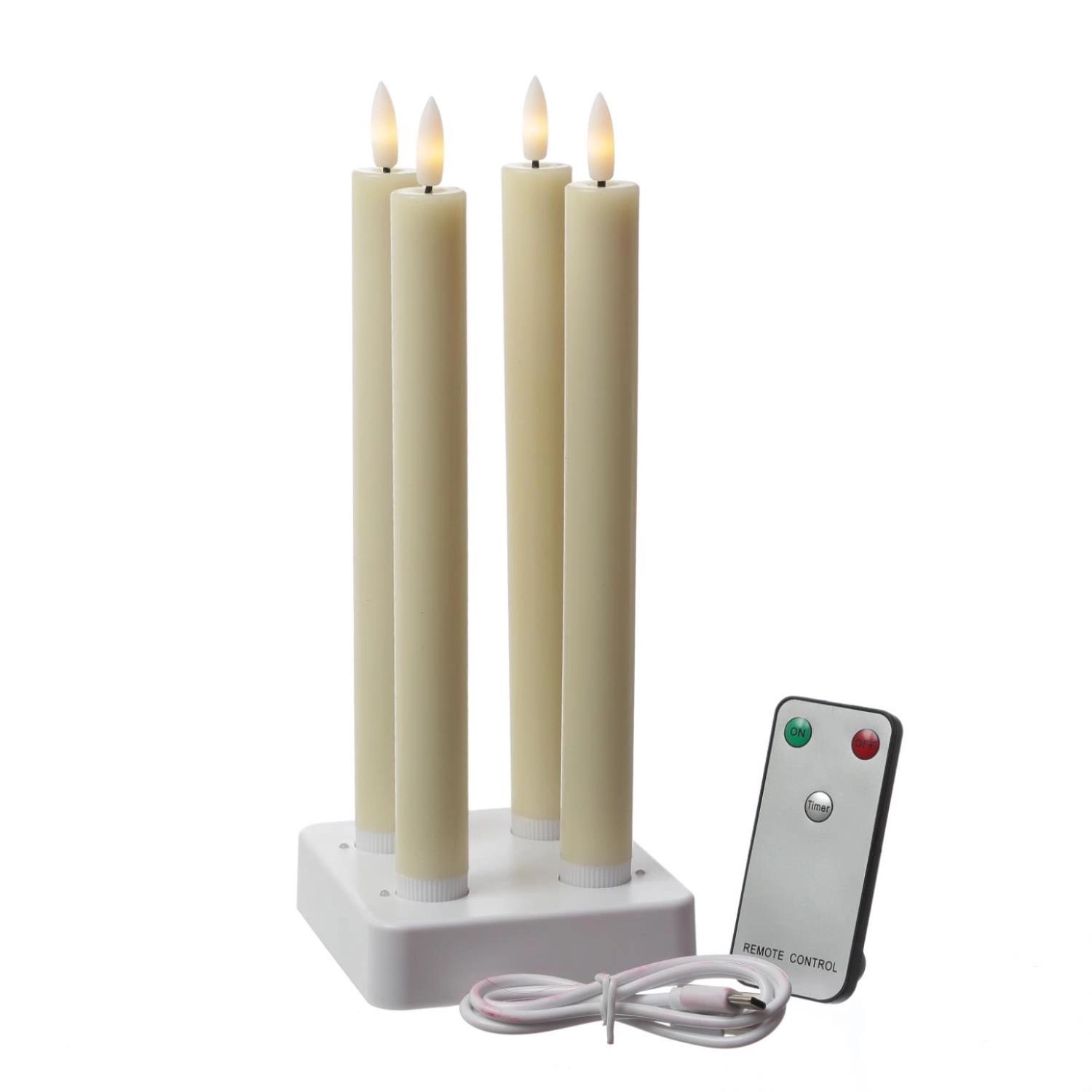 Marelida LED Stabkerzen LISA Tafelkerzen Dinnerkerzen Wiederaufladbar Creme 4er Set Marelida LED Stabkerzen LISA Tafelkerzen Dinnerkerzen Wiederaufladbar Creme 4er Set von MARELIDA