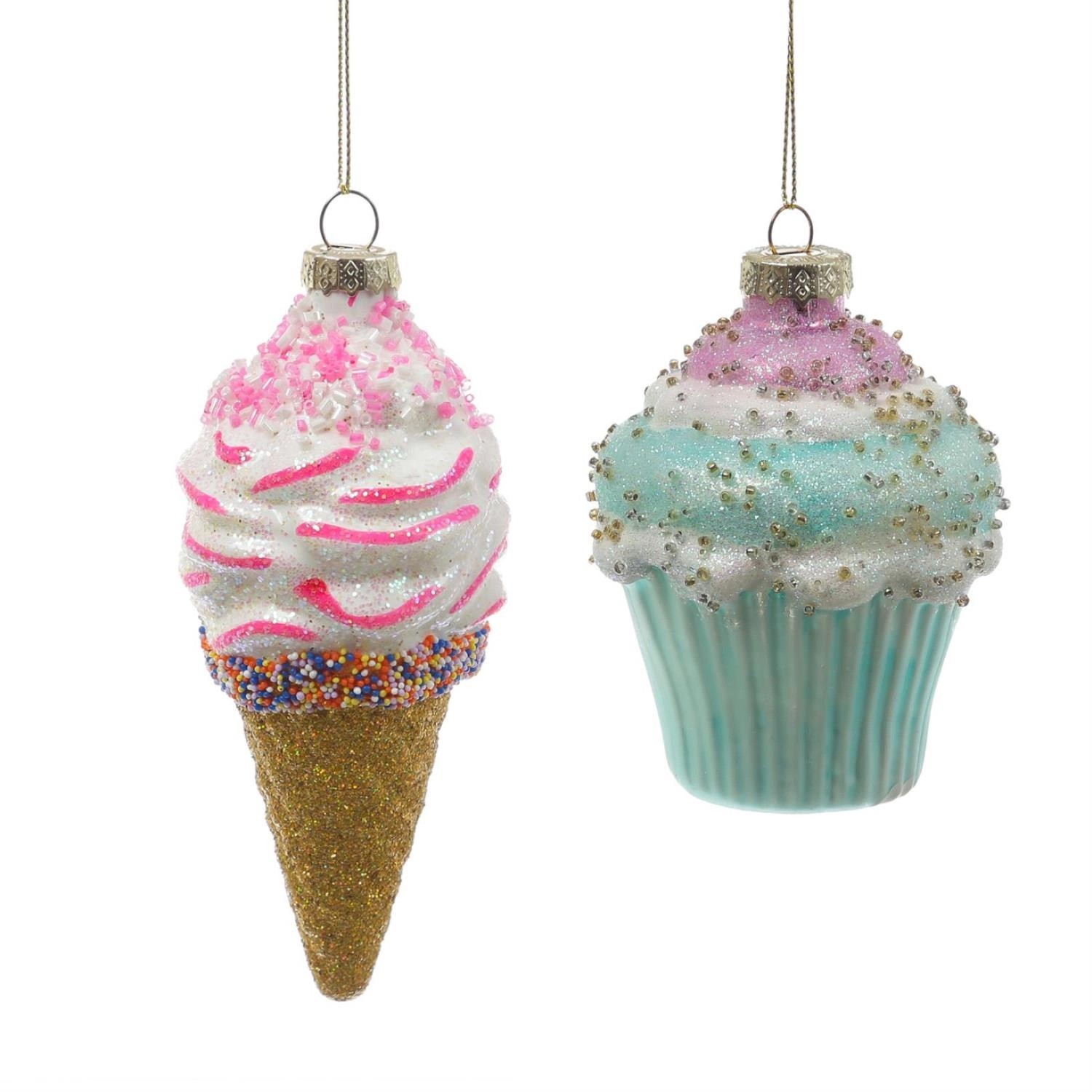 Marelida Weihnachtsbaumschmuck Eis Cupcake Muffin Mit Zuckerperlen Glas Christbaumschmuck Marelida Weihnachtsbaumschmuck Eis Cupcake Muffin Mit Zuckerperlen Glas Christbaumschmuck von MARELIDA