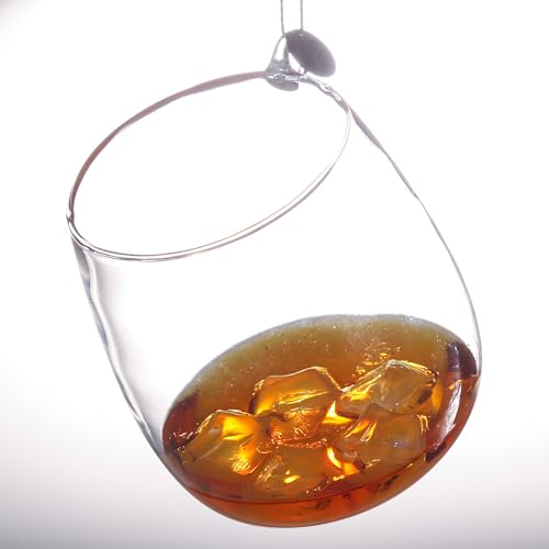 Weihnachtsbaumschmuck WHISKYGLAS - Glas - inkl. Aufhänger - H: 7,5cm - Bernstein, transparent von MARELIDA