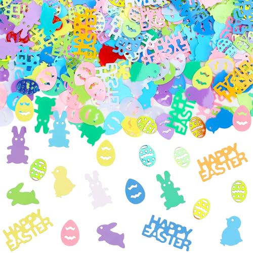 MARFOREVER Ostern Konfetti Tischdeko, Glitzer Streudeko Ostern Ostern Dekoration Frohe Ostern Deko Happy Easter Tischdeko mit Hühnern Kaninchen Eiern für DIY Ostern Geschenke Basteln Osterdeko MARFOREVER Ostern Konfetti Tischdeko, Glitzer Streudeko Ostern Ostern Dekoration Frohe Ostern Deko Happy Easter Tischdeko mit Hühnern Kaninchen Eiern für DIY Ostern Geschenke Basteln Osterdeko von MARFOREVER