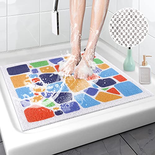 Duschmatte rutschfest 60x60cm, Quadratisch Duschmatte rutschfest Anti Schimmel, Badewannenmatte antirutsch, Antirutschmatte für Dusche oder Nassbereiche von MARIBUR