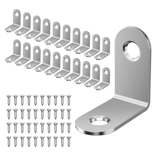 MARICATO 20 Stück Edelstahl Winkelverbinder 30 x 30 mm, 90 grad Metallwinkel mit 40 Schrauben, Rostfreie Winkelverbinder L Klammern für Möbel, Regale, Tische & Stühle - Einfache Montage MARICATO 20 Stück Edelstahl Winkelverbinder 30 x 30 mm, 90 grad Metallwinkel mit 40 Schrauben, Rostfreie Winkelverbinder L Klammern für Möbel, Regale, Tische & Stühle - Einfache Montage von MARICATO