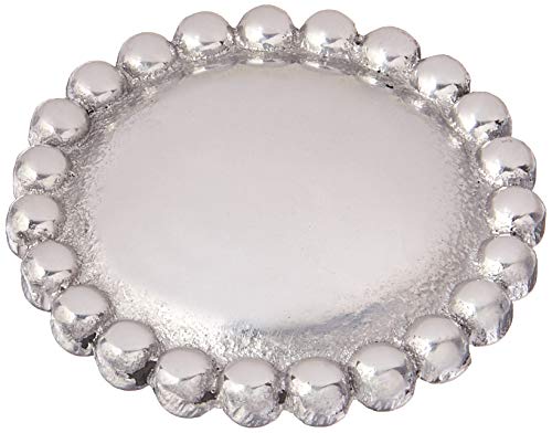 Mariposa Runde Perle Serviette Gewicht, Silber von MARIPOSA