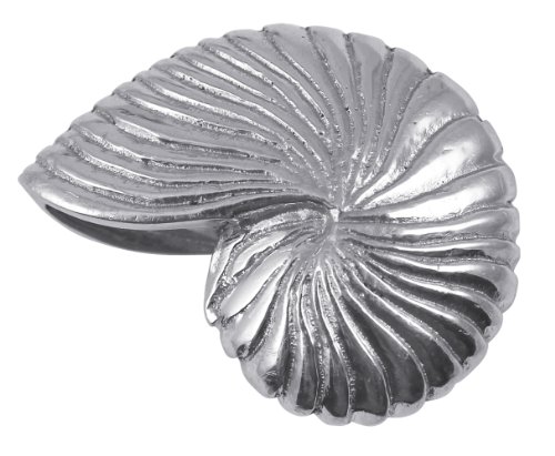 Serviettenbeschwerer mit Nautilus Muschelschale, Silber, brillant, Geschenke, Serviettengewicht, recyceltes Sandguss-Aluminium, handgefertigt in Mexiko Serviettenbeschwerer mit Nautilus Muschelschale, Silber, brillant, Geschenke, Serviettengewicht, recyceltes Sandguss-Aluminium, handgefertigt in Mexiko von MARIPOSA