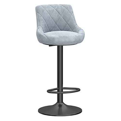 Draaibare barstoelen met verstelbare hoogte, Retro barkruk, keukenkruk, ontbijtbarkruk met Ronde gebogen zitting + metalen poten, krukken voor Pubs en bistro's von MARIYCH