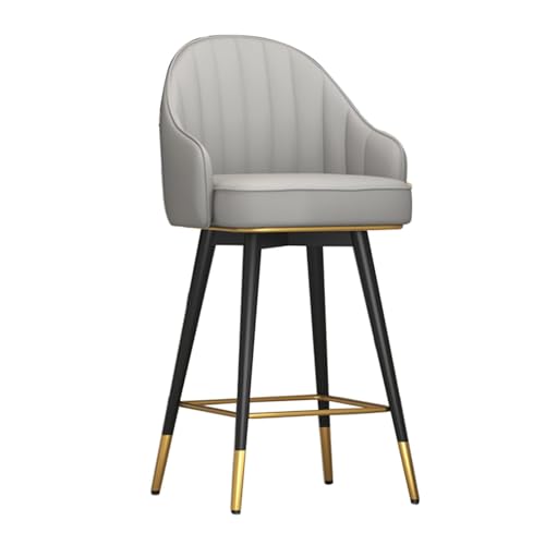 MARIYCH 360° draaibare barkrukken, Moderne barstoelen met rugleuning en PU-bekleding, voor thuis, café, eetkamer, café, Hoge kruk, zithoogte 65 cm von MARIYCH
