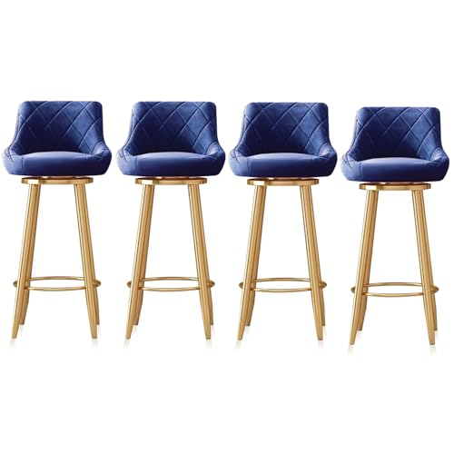 MARIYCH Barhocker 4er-Set, moderner Thekenstuhl, Küchenstuhl mit Samtpolsterung und Rückenlehne, Hocker ohne Armlehnen und Metallbeinen, drehbarer Kneipenstuhl für die Wohnküche, Kaffeebraun,75cm MARIYCH Barhocker 4er-Set, moderner Thekenstuhl, Küchenstuhl mit Samtpolsterung und Rückenlehne, Hocker ohne Armlehnen und Metallbeinen, drehbarer Kneipenstuhl für die Wohnküche, Kaffeebraun,75cm von MARIYCH