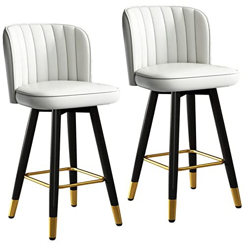 MARIYCH Barhocker für die Küche, 4er-Set mit Rückenlehne, Moderne Barhocker mit Samtpolsterung, Kneipenhocker mit Fußstütze aus schwarzem Metallrahmen, Esszimmerstühle ohne Armlehnen, Weiß 65 cm, 4 MARIYCH Barhocker für die Küche, 4er-Set mit Rückenlehne, Moderne Barhocker mit Samtpolsterung, Kneipenhocker mit Fußstütze aus schwarzem Metallrahmen, Esszimmerstühle ohne Armlehnen, Weiß 65 cm, 4 von MARIYCH