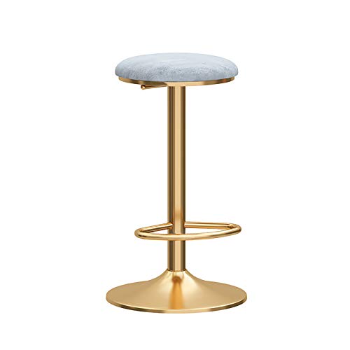 MARIYCH Drehbare Barhocker, 2er-Set, Barhocker in Thekenhöhe aus Samt, moderner hoher Esszimmerstuhl, Esszimmerstuhl für Kücheninsel, Balkon zu Hause, Café, Bar, Pub, Blau, goldene Beine, 65 cm MARIYCH Drehbare Barhocker, 2er-Set, Barhocker in Thekenhöhe aus Samt, moderner hoher Esszimmerstuhl, Esszimmerstuhl für Kücheninsel, Balkon zu Hause, Café, Bar, Pub, Blau, goldene Beine, 65 cm von MARIYCH