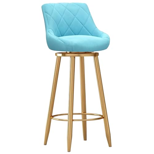 MARIYCH Drehbare Barhocker 3er-Set, Barstuhl in Thekenhöhe mit gepolstertem Sitz und Goldener Metallfußstütze, Moderne Inselstühle aus Samt für Kücheninsel-Esszimmerstühle, Hellblau, 65 cm MARIYCH Drehbare Barhocker 3er-Set, Barstuhl in Thekenhöhe mit gepolstertem Sitz und Goldener Metallfußstütze, Moderne Inselstühle aus Samt für Kücheninsel-Esszimmerstühle, Hellblau, 65 cm von MARIYCH
