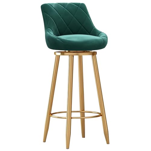 MARIYCH Drehbare Barhocker aus Samt, 1er-Set, Moderne Barstühle, Pub-Café-Barhocker mit Rückenlehne, Stuhl in Thekenhöhe mit goldenen Metallbeinen, gepolsterter Stuhl, Inselstühle mit Rückenlehne, G MARIYCH Drehbare Barhocker aus Samt, 1er-Set, Moderne Barstühle, Pub-Café-Barhocker mit Rückenlehne, Stuhl in Thekenhöhe mit goldenen Metallbeinen, gepolsterter Stuhl, Inselstühle mit Rückenlehne, G von MARIYCH