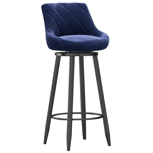 MARIYCH Drehbare Barhocker aus Samt, 1er-Set, Moderne Barstühle, Pub-Café-Barhocker mit Rückenlehne, Stuhl in Thekenhöhe mit schwarzen Metallbeinen, gepolsterter Stuhl, Inselstühle mit Rückenlehne, MARIYCH Drehbare Barhocker aus Samt, 1er-Set, Moderne Barstühle, Pub-Café-Barhocker mit Rückenlehne, Stuhl in Thekenhöhe mit schwarzen Metallbeinen, gepolsterter Stuhl, Inselstühle mit Rückenlehne, von MARIYCH
