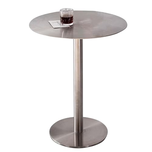 MARIYCH Esstisch für draußen, Theken-Bistro-Kneipentische, Terrassen-Gartentisch, runder Stehtisch, Stehtisch aus Edelstahl, hoher Cocktailtisch, Kleiner Kneipentisch mit stabilem Fuß (60 x 60 x 105 von MARIYCH