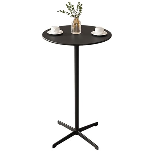 MARIYCH Frühstücksbartisch, Kleiner Küchen-Esstisch in Thekenhöhe, Cocktail-Bistrotisch, runder Kneipentisch aus Metall, hoher Beistelltisch, Kleiner Couchtisch von MARIYCH