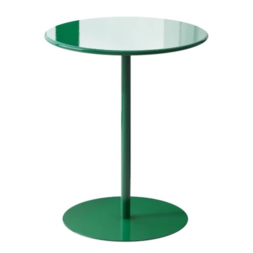 MARIYCH Runde, hohe Pub-Bistrotische aus der Mitte des Jahrhunderts, grüner Couchtisch mit Metallfuß für die Frühstückstheke und den Esstisch, hoher Beistelltisch (48 x 48 x 72 cm) von MARIYCH