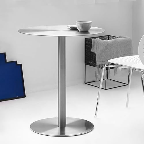MARIYCH Runder Stehtisch, Kleiner Beistelltisch, Akzenttisch, Theken-Bistro-Kneipentische mit stabilem Fuß, Cocktailtisch für Zuhause, Büro, Balkon, Esszimmer und Küche, Edelstahl (50 x 50 x 75 cm) MARIYCH Runder Stehtisch, Kleiner Beistelltisch, Akzenttisch, Theken-Bistro-Kneipentische mit stabilem Fuß, Cocktailtisch für Zuhause, Büro, Balkon, Esszimmer und Küche, Edelstahl (50 x 50 x 75 cm) von MARIYCH