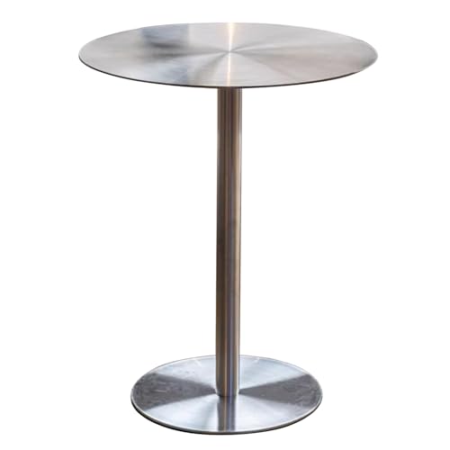 MARIYCH Runder Stehtisch, Stehtisch aus Edelstahl, Theke, Bistrotisch, Kneipentisch, Esstisch in Thekenhöhe, hoher Beistelltisch für Kneipe, Bar, Esszimmer, Bistro, Café, Terrasse im Freien (50 x 50 MARIYCH Runder Stehtisch, Stehtisch aus Edelstahl, Theke, Bistrotisch, Kneipentisch, Esstisch in Thekenhöhe, hoher Beistelltisch für Kneipe, Bar, Esszimmer, Bistro, Café, Terrasse im Freien (50 x 50 von MARIYCH