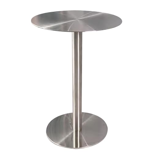 MARIYCH Runder Stehtisch für Kneipen, Cocktail-Bistrotisch aus Edelstahl, Frühstücksbartisch, Küchentisch, Esstisch in Thekenhöhe, runder Stehtisch (50 x 50 x 105 cm) von MARIYCH