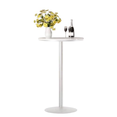 Marmortisch, Kleiner Getränketisch für kleine Räume, runder Beistelltisch mit stabilem Metallfuß, runder Beistelltisch, Säulentisch für Sofa, Couch, Stuhl, Terrasse, Balkon, Café (55 x 55 x Marmortisch, Kleiner Getränketisch für kleine Räume, runder Beistelltisch mit stabilem Metallfuß, runder Beistelltisch, Säulentisch für Sofa, Couch, Stuhl, Terrasse, Balkon, Café (55 x 55 x von MARIYCH