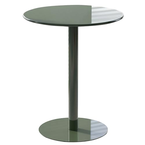 Runde Kneipentische in Barhöhe, Kaffeebar-Tischstation für kleine Bereiche | Cocktail-Bistrotisch aus Metall mit Metallfuß, für Zuhause, Kücheninsel, Bartheke, Grün (40 x 40 x 62 cm) von MARIYCH