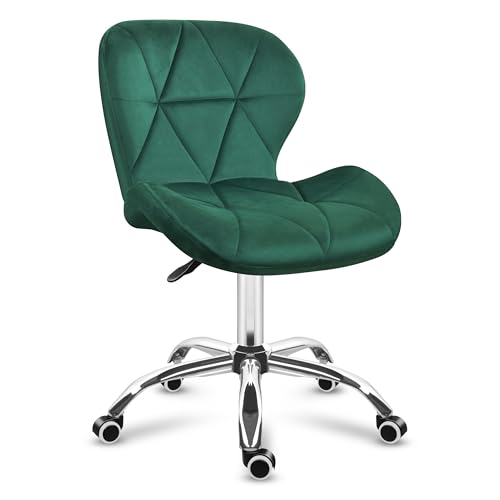 MARK ADLER Future 3.0 | Drehstuhl Bürostuhl Stuhl Schreibtischstuhl Polsterstuhl | Höhenverstellbar bis 130 kg belastbar Atmungsaktiver Samt Velours | Homeoffice Arbeitszimmer Schminktisch | Grün von MARK ADLER