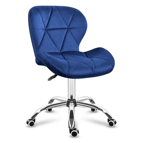 MARK ADLER Future 3.0 Bürostuhl Ergonomisch ohne Armlehne | Drehstuhl mit Rollen & Breiter Sitzfläche | Bequemer Schreibtischstuhl fürs Homeoffice & Schminktisch |Navy Blau von MARK ADLER