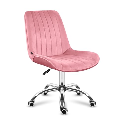 MARK ADLER Future 3.5 | Drehstuhl Polsterstuhl für Büro Wohnzimmer Esszimmer | 1 Stück | Sitzfläche aus Samt | Höhenverstellbar | Metallgestell mit Rollen | Stilvoll & bequem von MARK ADLER