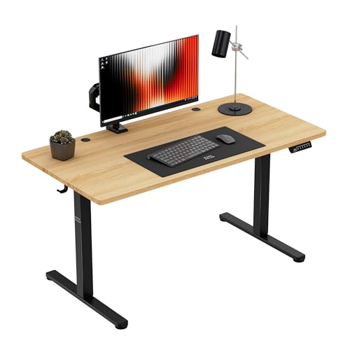 MARK ADLER Leader 7.3 Elektrisch höhenverstellbarer Schreibtisch | 140x70 cm Tischplatte | leiser Motor 50 kg | Kabelmanagement | ErgoHub Flex LED Panel | Metallgestell | verstellbare Füße | Craft von MARK ADLER