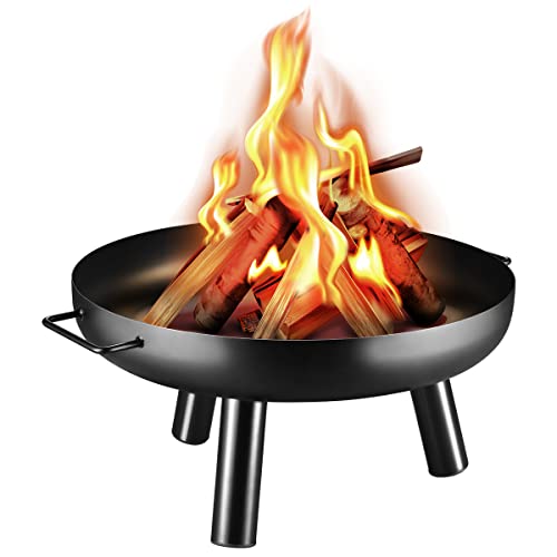 MARK ADLER Roast 5.0 | Feuerschale (Ø61cm) Feuerstelle Feuerkorb Gartenfeuer BBQ | abnehmbare Beine | Wärmestelle für Garten Wiese Terrasse Camping Outdoor | Faltbare Portable Tragbar | Schwarz von MARK ADLER