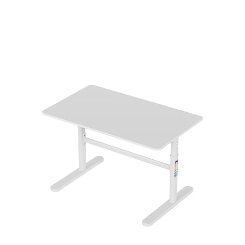 MARK ADLER Study 4.0 Ergonomischer Kinderschreibtisch | Höhenverstellbar | Tischplatte 100x60 cm | Modernes Design | Bequemes Lernmöbel zum Lernen und Zeichnen | Weiß von MARK ADLER