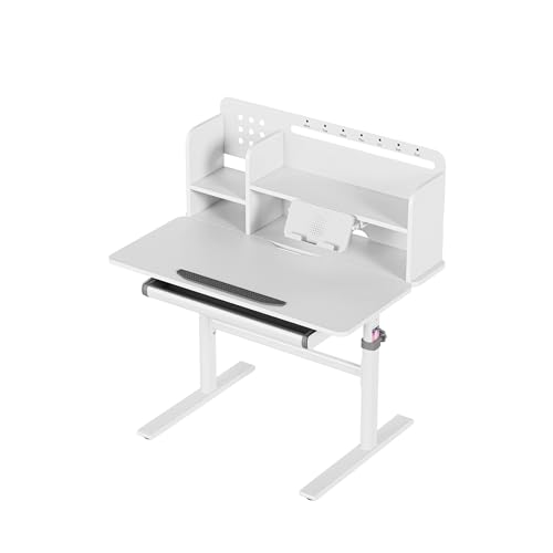 MARK ADLER Study 5.0 Ergonomischer Kinderschreibtisch | Höhenverstellbar | Neigbare Tischplatte | Modernes Design | Integrierte Aufbewahrung | Ideal zum Lernen und Kreativsein | Für wachsende Kinder von MARK ADLER