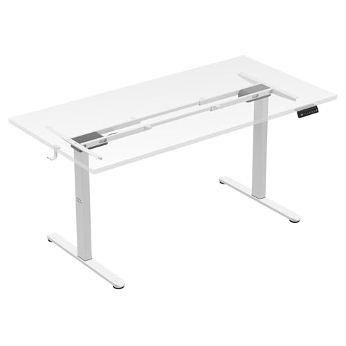 MARK ADLER Xeno 4.5 Weiß | Elektrischer Schreibtischrahmen höhenverstellbar | Ergonomisches Tischgestell | Memory-Steuerung | Metallgestell | Höhenverstellbarer Schreibtisch | Weiß von MARK ADLER