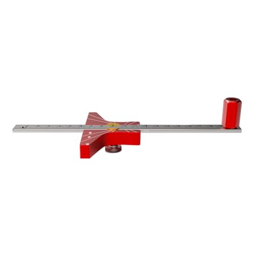MARKELL 1 Stück Anreißhilfe für Holzbearbeitung - Tiefenmesser aus Aluminium, verstellbar, Zeichenvorrichtung für Linien, Multi-Winkel, Parallelmarkierung, Heimwerker, Rot MARKELL 1 Stück Anreißhilfe für Holzbearbeitung - Tiefenmesser aus Aluminium, verstellbar, Zeichenvorrichtung für Linien, Multi-Winkel, Parallelmarkierung, Heimwerker, Rot von MARKELL