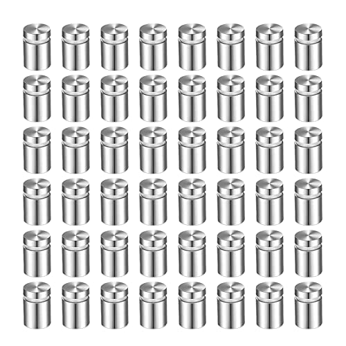 MARKELL 100 Stück Abstandshalter Schrauben Zeichen Schrauben Werbung Abstandshalter Wandhalter aus Edelstahl Nägel aus Acrylglas (1/2 x 1 Zoll) von MARKELL