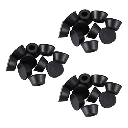MARKELL 30 x konische Möbelfüße aus Gummi, Schwarz, 21 mm x 10 mm von MARKELL