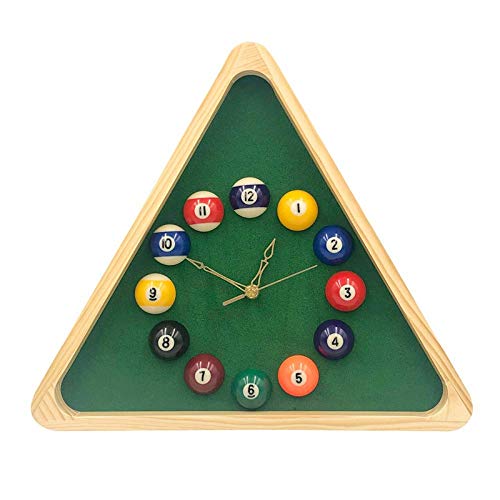 MARKELL 33 cm (13 ) Billard-Quarz-Wanduhr mit Wanduhr mit Holzrahmen für Schlafzimmer von MARKELL