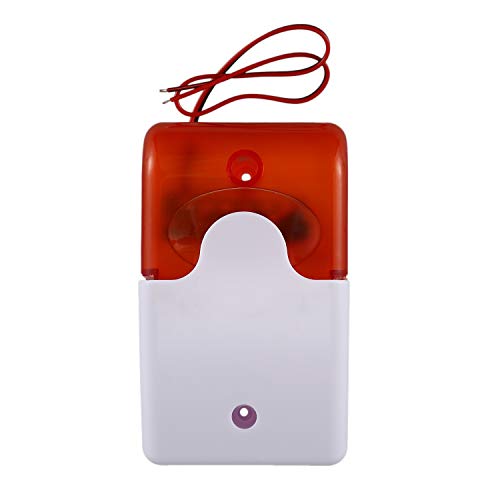 MARKELL Mini Wired Strobe Warnsignal Sirene DC 12 V Sound Blinklicht Ton Sirene Horn Alarmanlage Sicherheit zu Hause 115 dB orange von MARKELL