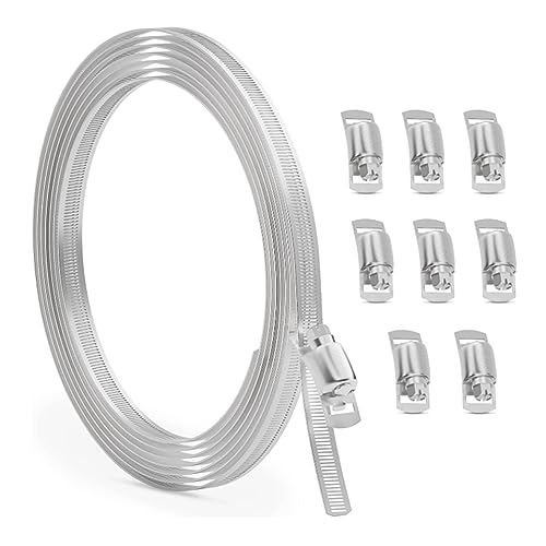 MARKELL Set mit Schlauchschellen aus Edelstahl, 10 Füße, Schraubschelle mit Schrauben für Leitung, Rohr und Kraftstoffleitung MARKELL Set mit Schlauchschellen aus Edelstahl, 10 Füße, Schraubschelle mit Schrauben für Leitung, Rohr und Kraftstoffleitung von MARKELL