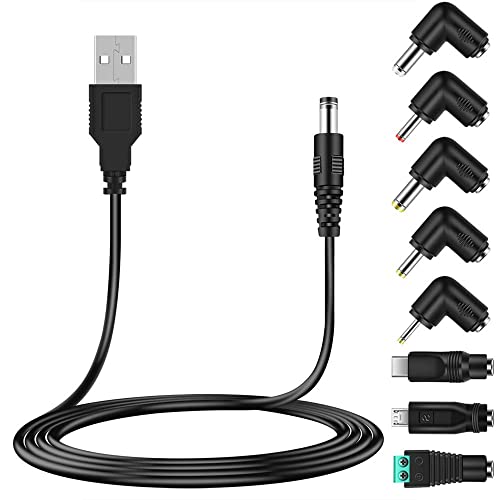MARKELL Universal-USB-Stromkabel, 5 V, USB-zu-DC-Stromkabel mit 8 Arten von Anschlüssen für Android-Smartphones, Tablet, Powerbank, Spielzeug von MARKELL