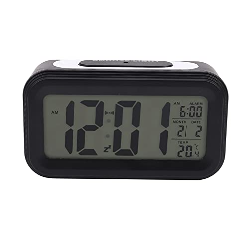 MARKELL [Upgrade-Version, batteriebetrieben, , großes LCD-Display, elektronisch, mit Snooze, Hintergrundbeleuchtung, Nachtlicht, Temperatur (schwarz) von MARKELL