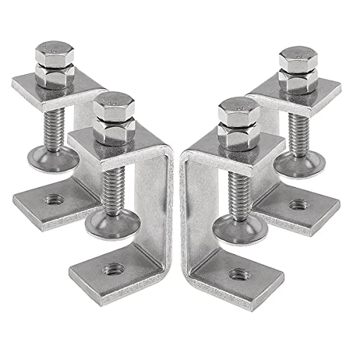 MARKELL Zangen aus robustem Edelstahl 304, kleine Klemmen aus Metall mit Schrauben, offene Klemmen mit breiter Backe, 65 mm (4 Stück) von MARKELL
