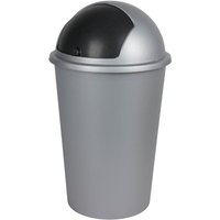 Jelenia Plast - Mülleimer 50L grau Schiebedeckel Abfalleimer Müllsammler Müllbehälter Papierkorb von JELENIA PLAST