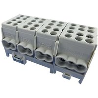 Hauptleitungs-Abzweigklemme - 4x grau, 4-polig 8x Eingang 25 mm² / 10x Ausgang 16 mm² Hauptleitungs-Abzweigklemme - 4x grau, 4-polig 8x Eingang 25 mm² / 10x Ausgang 16 mm² von MARKENARTIKEL