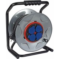 Markenartikel - professionelle kabeltrommel mit 'anti-twist'-system - neopren - 40 m - 3G2.5 - 4 steckdosen - stecker-typ e (französisches system) von MARKENARTIKEL