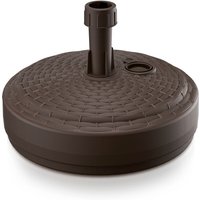 Sonnenschirmständer Poly Rattan bis ø 26 mm Mast Befüllbar Sonnenschirm Schirmständer Ständer Gartenschirm Balkon Terrasse Garten Rund Eckig rund von Deuba