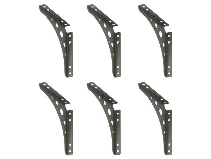 6 x siwitec Delta Line Konsole 200 x 200 mm stahlmatt, von MARKENBAUMARKT24